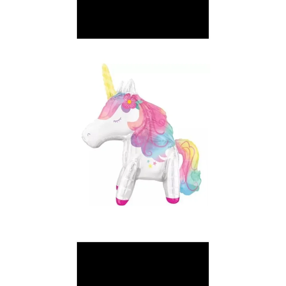 Enchanted Unicorn Air-Filled Foil Sitting Balloon 22
